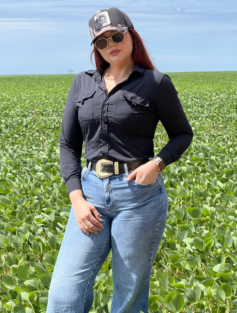 Camisa Mustang Manga Longa - Saara