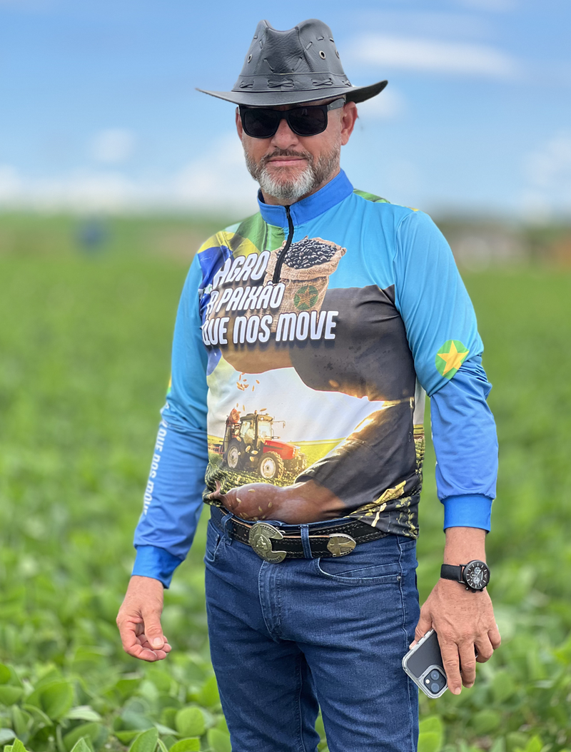 Camiseta Extreme Agro Paixão - Azul