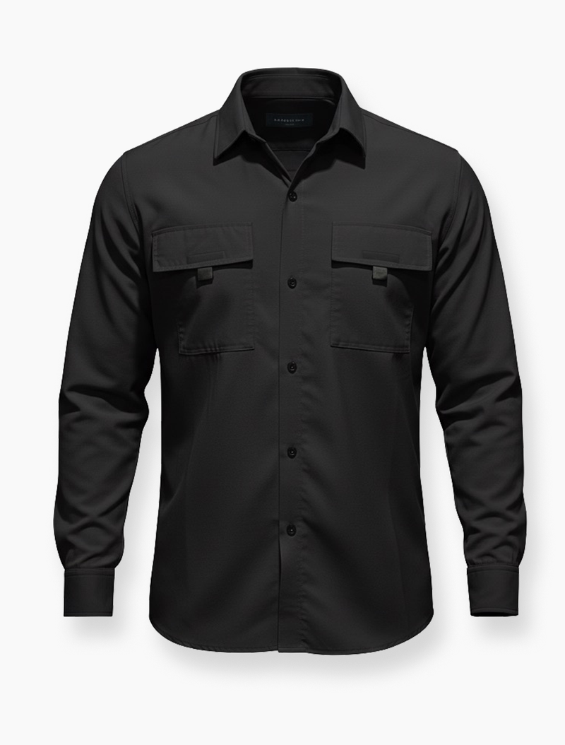 Camisa Mustang Manga Longa - Carbon